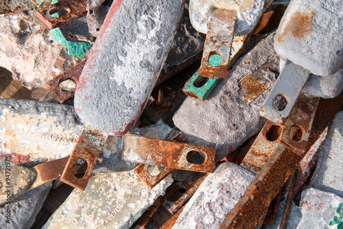 Used zinc anodes