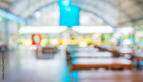 image of blur cafetaria with open space