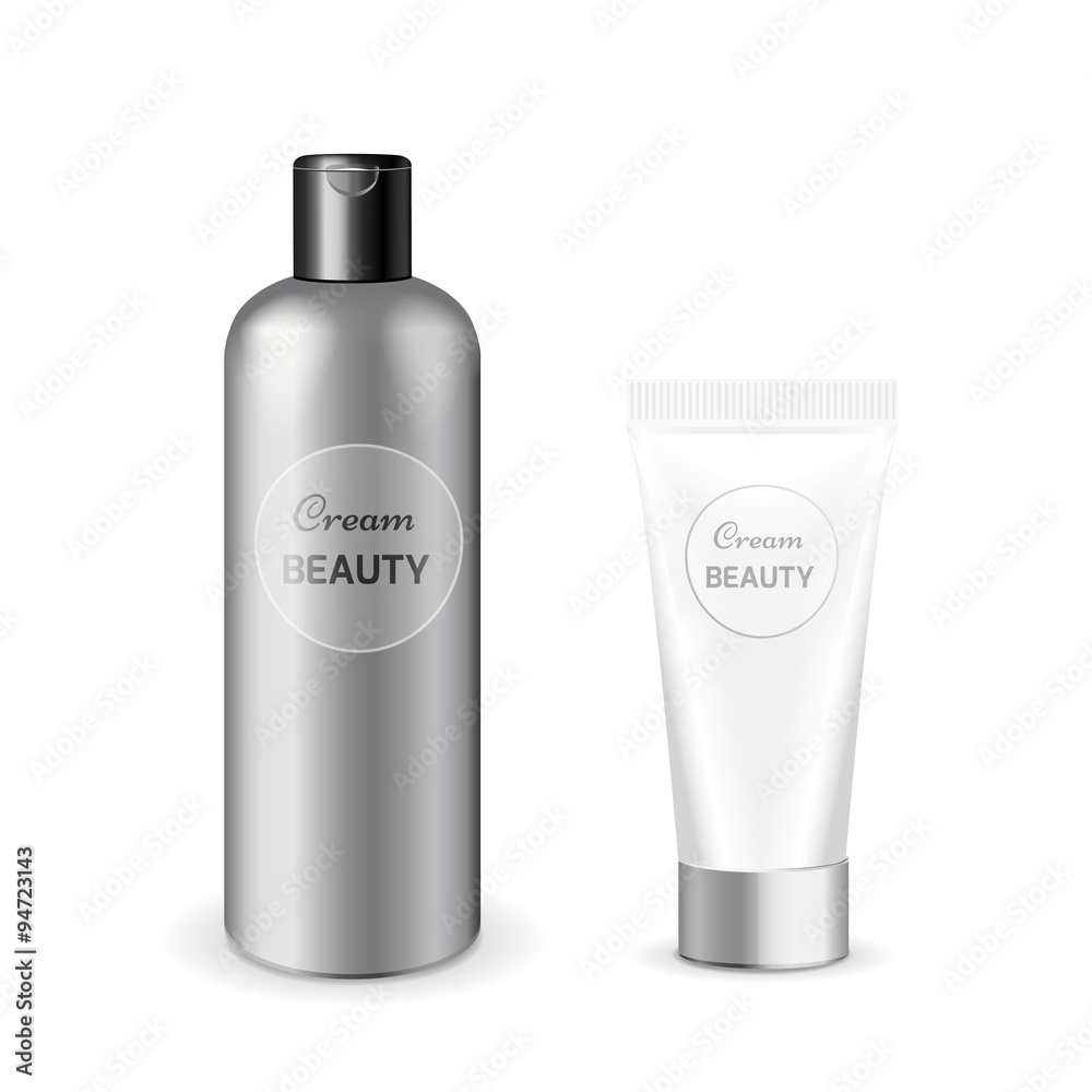 Make up. Tube of cream or gel white plastic product. Container, product and packaging. White background. Make up. Tube of cream or gel white plastic product. Container, product and packaging. White background.