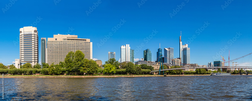 Obraz premium Ginancial district in Frankfurt