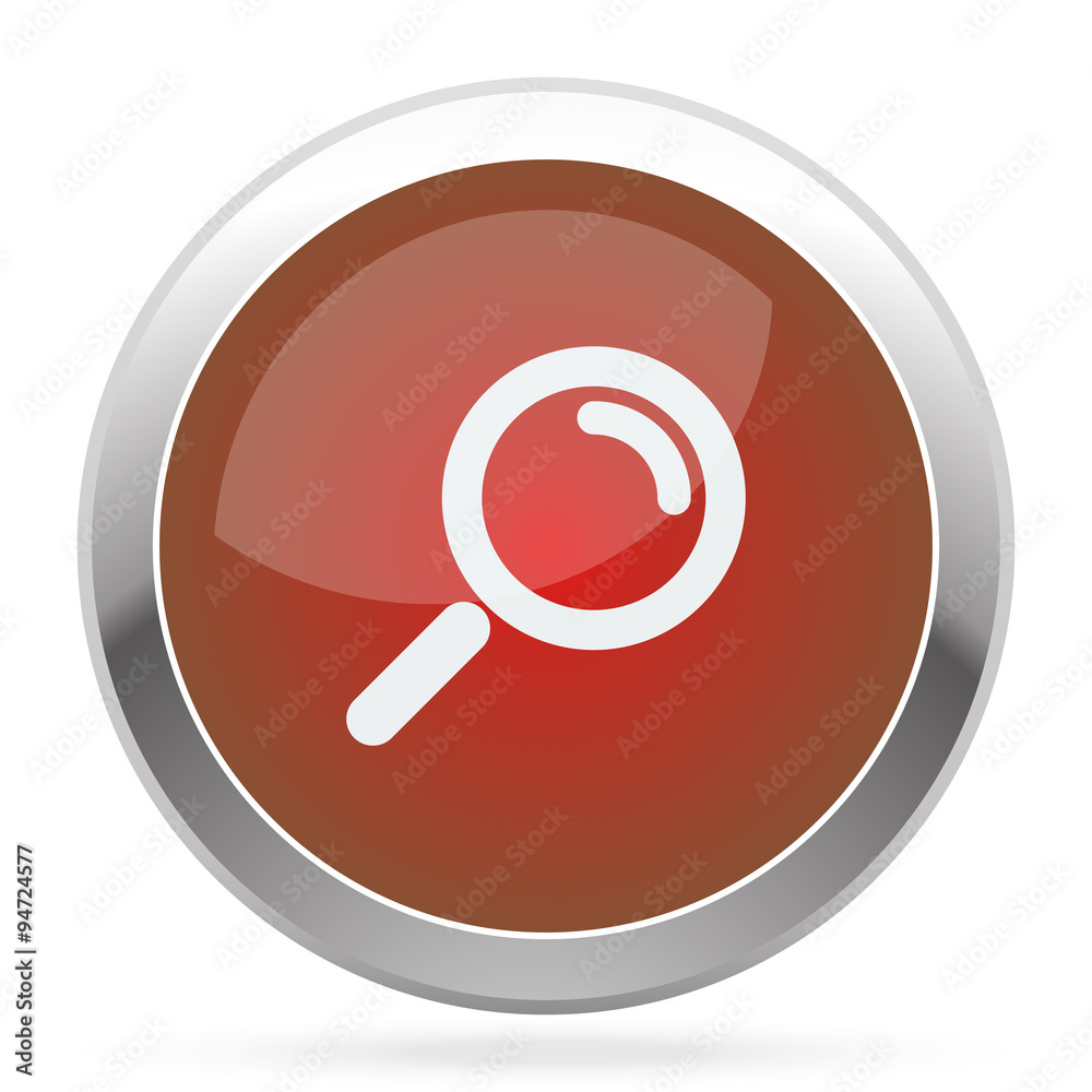 White Magnifying Glass icon on red web app button White Magnifying Glass icon on red web app button