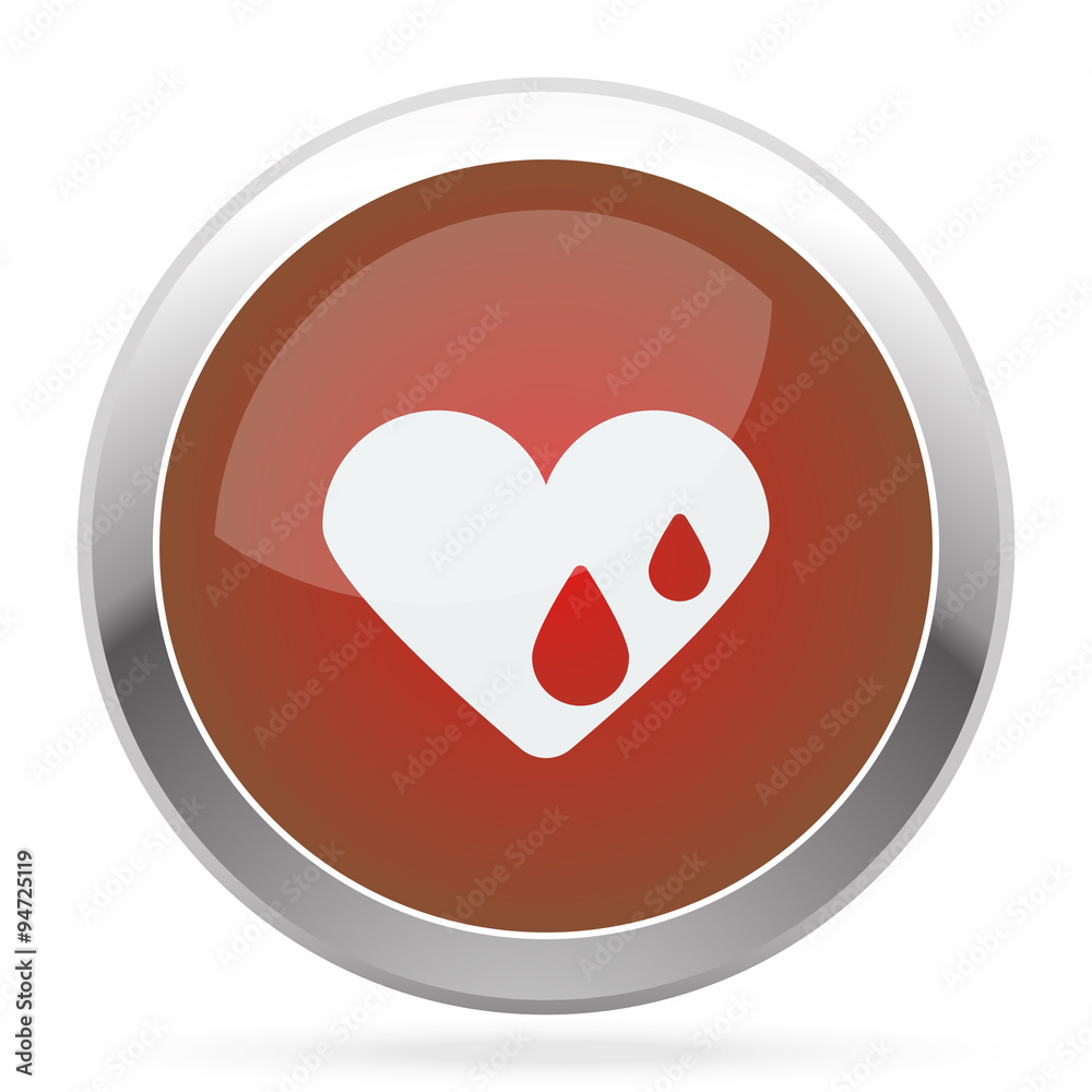 White Heart Water icon on red web app button White Heart Water icon on red web app button