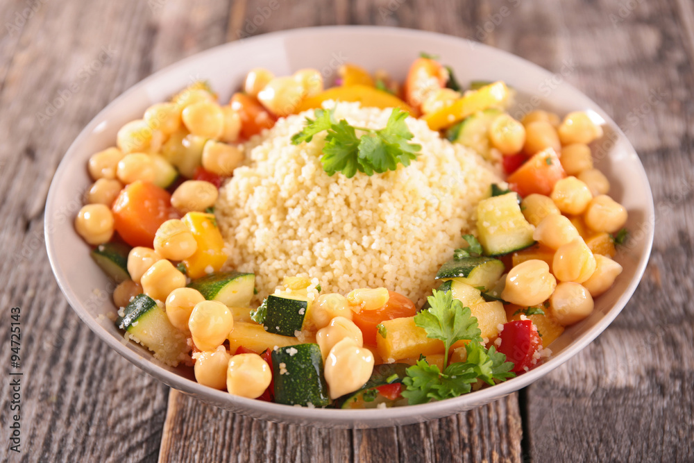 couscous and vegetable Stock Photo Adobe Stock