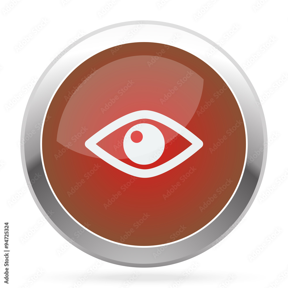 White Eye icon on red web app button