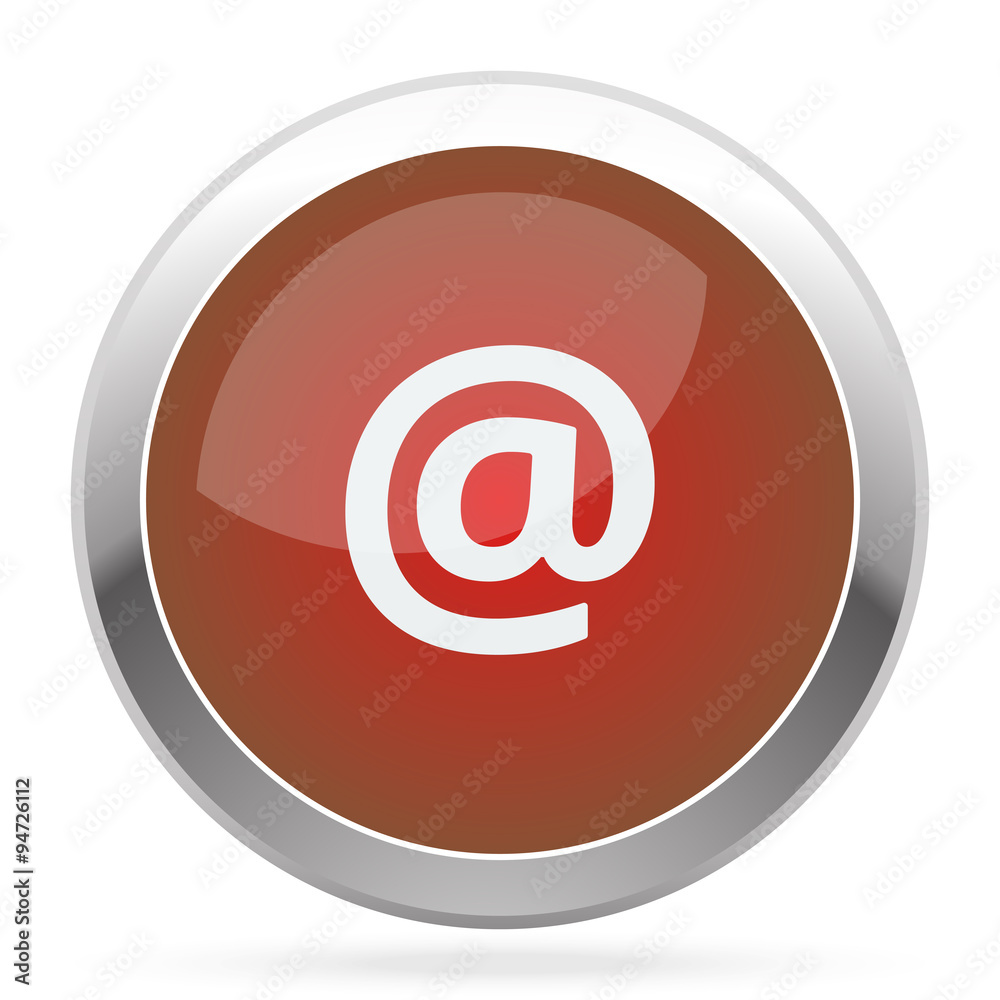 White E-Mail icon on red web app button