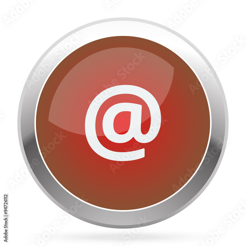 White E-Mail icon on red web app button