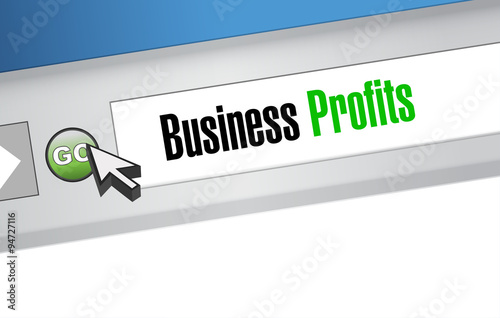 Business profits online sign concept