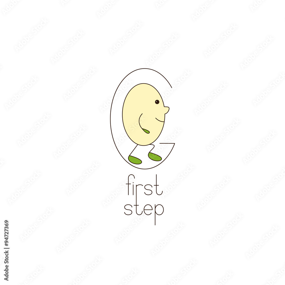Obraz premium Go first step logo template