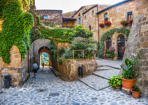 Idyllic alley way in civita di Bagnoregio, Lazio, Italy © JFL Photography