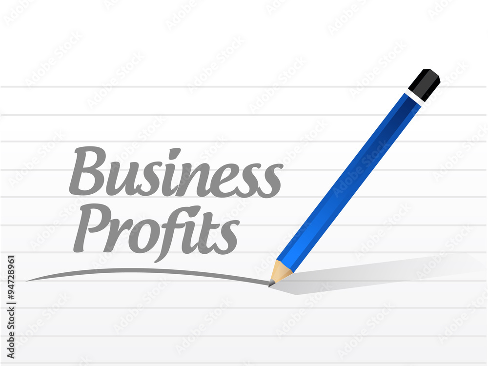 Business profits message sign concept Business profits message sign concept