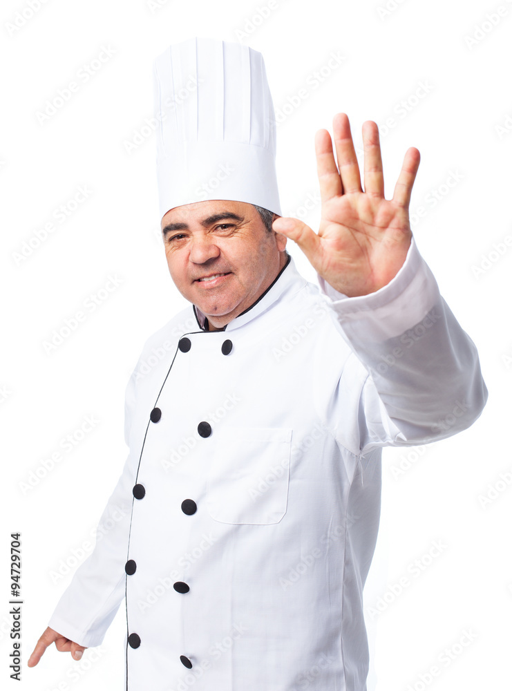portrait of a cook man doing a number five portrait of a cook man doing a number five