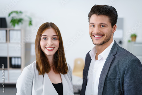 Obraz na płótnie junge manager im büro