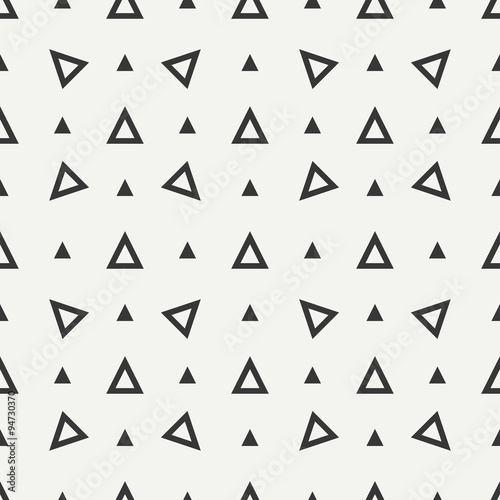 Geometric line monochrome abstract hipster seamless pattern with triangle. Wrapping paper. Scrapbook paper. Tiling. Vector illustration. Background. Graphic texture for your design  wallpaper