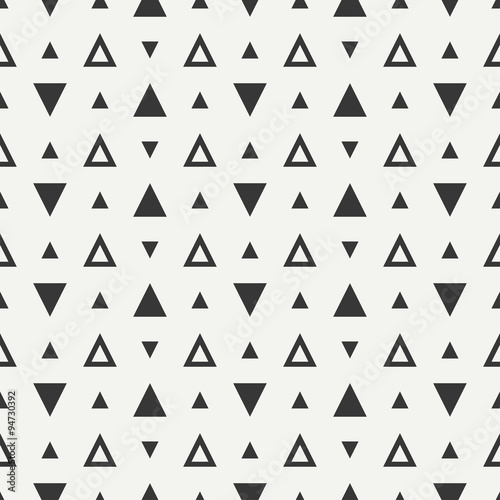 Geometric line monochrome abstract hipster seamless pattern with triangle. Wrapping paper. Scrapbook paper. Tiling. Vector illustration. Background. Graphic texture for your design, wallpaper