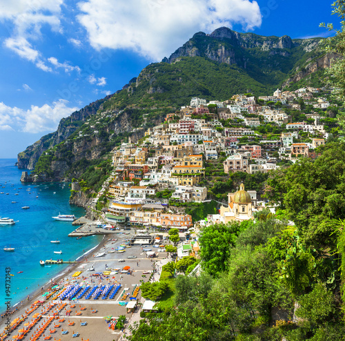 Fototapeta Naklejka Na Ścianę i Meble -  Italian holidays - beautiful Positano Amalfi coast