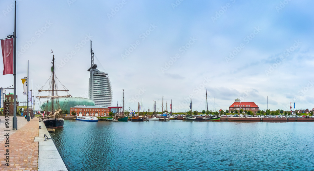 Havenwelten in Bremerhaven with famous Hotel, Bremen, Germany