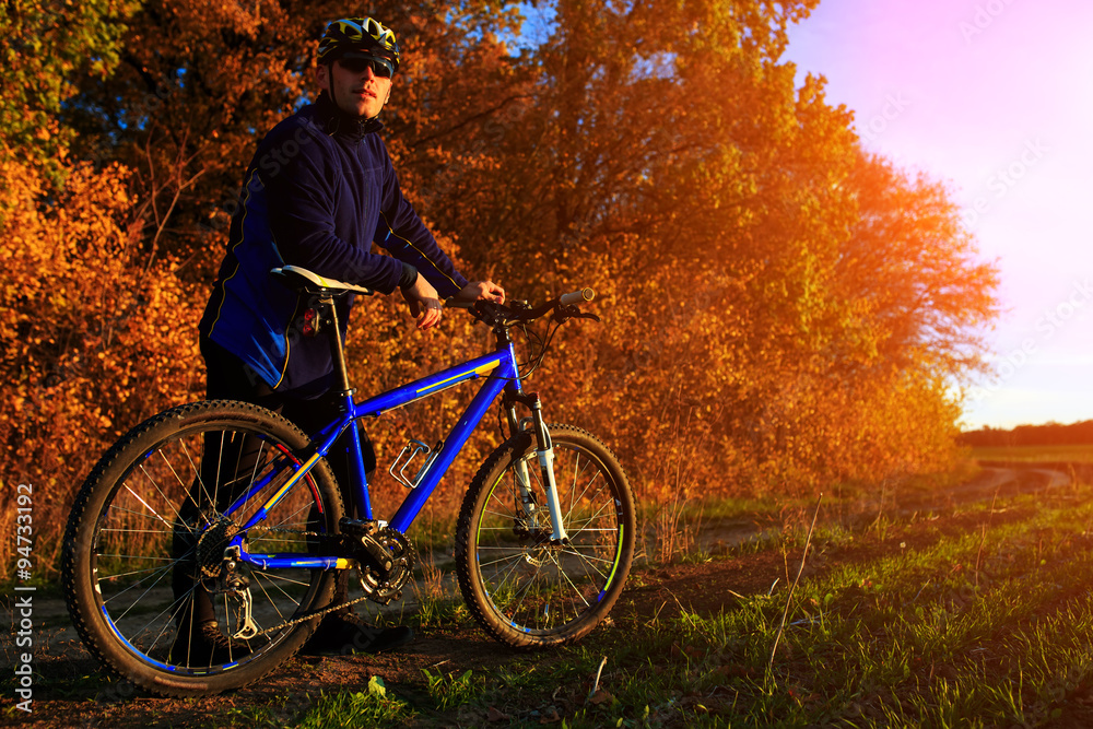 Cyclist Riding the Bike