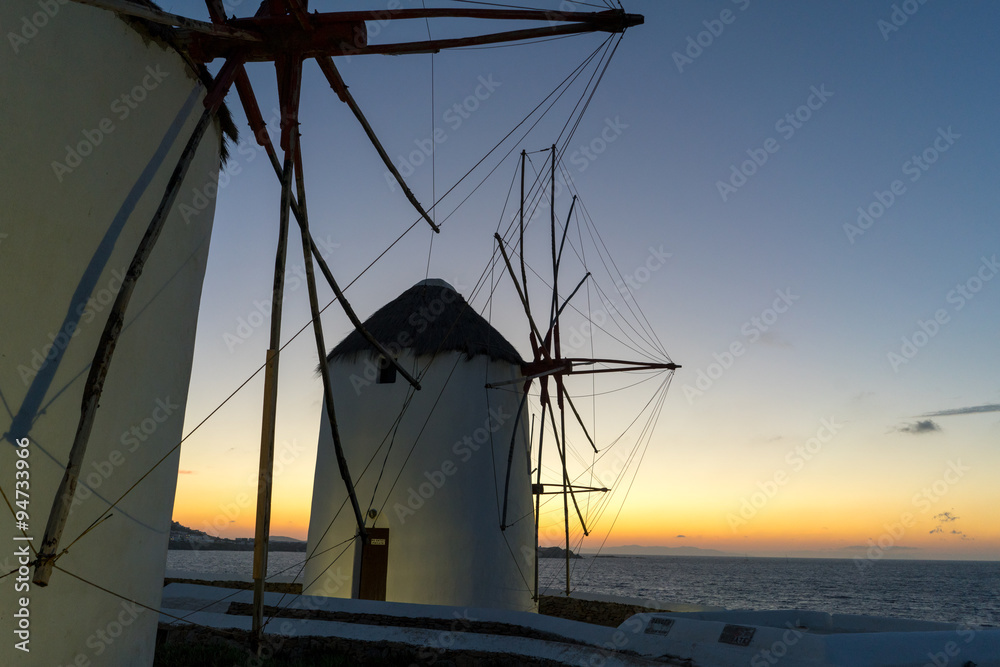 Mykonos: The most famous attraction is the windmills, Kato Myli, situated along the coast of Hora, overlooking Little Venice.