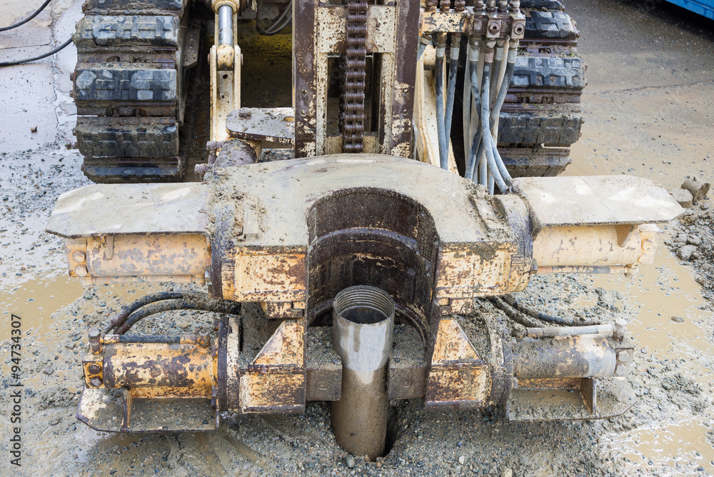 Borehole for soil testing or environmental survey Borehole for soil testing or environmental survey