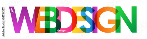 "WEB DESIGN" vector letters icon 