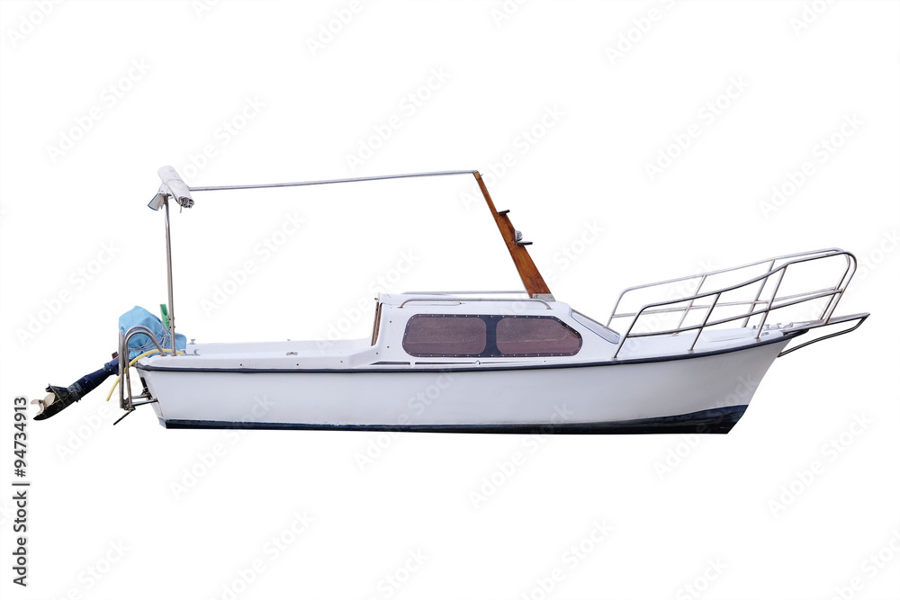 The image of an passenger motor boat The image of an passenger motor boat