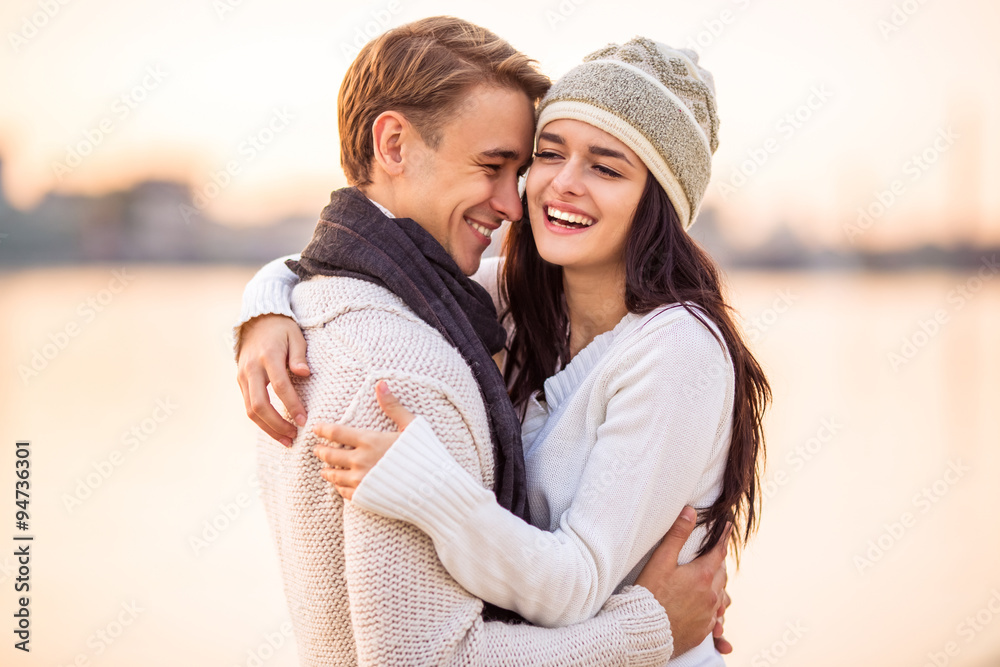 Obraz premium Loving couple on a date