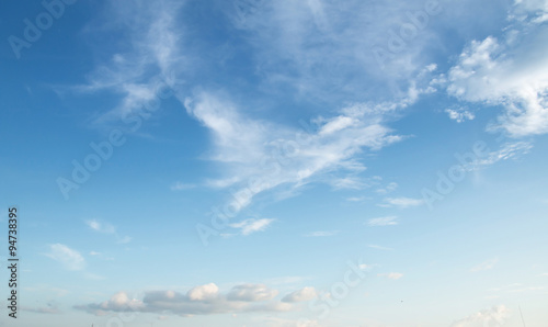 clouds on sky in the evening