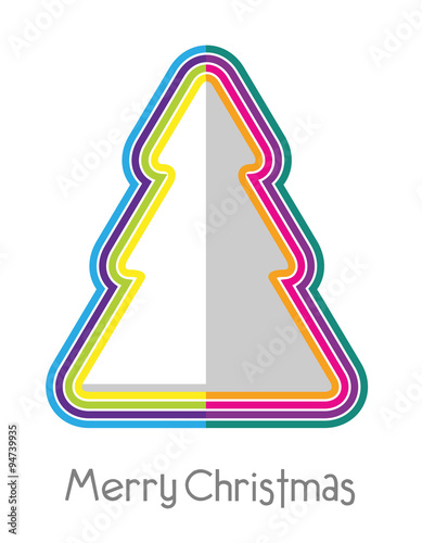 Vector Illustration of a Decorative Christmas Tree