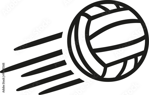 Flying water polo ball