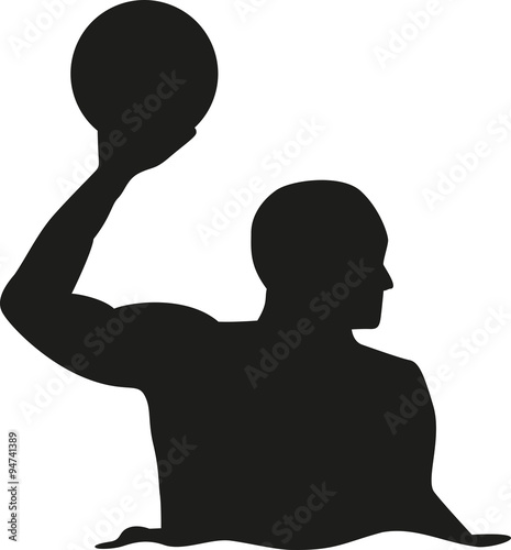 Water polo player silhouette