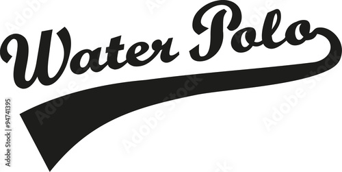 Water polo word retro
