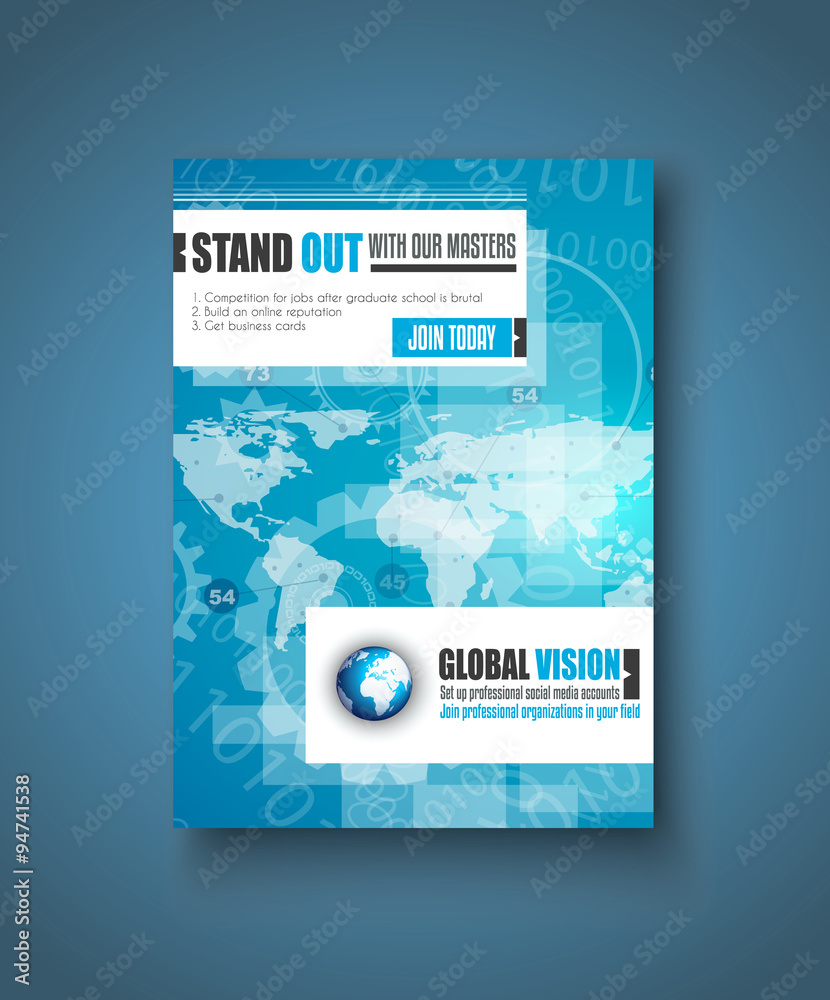 Naklejka premium Brochure template, Flyer Design or Depliant Cover