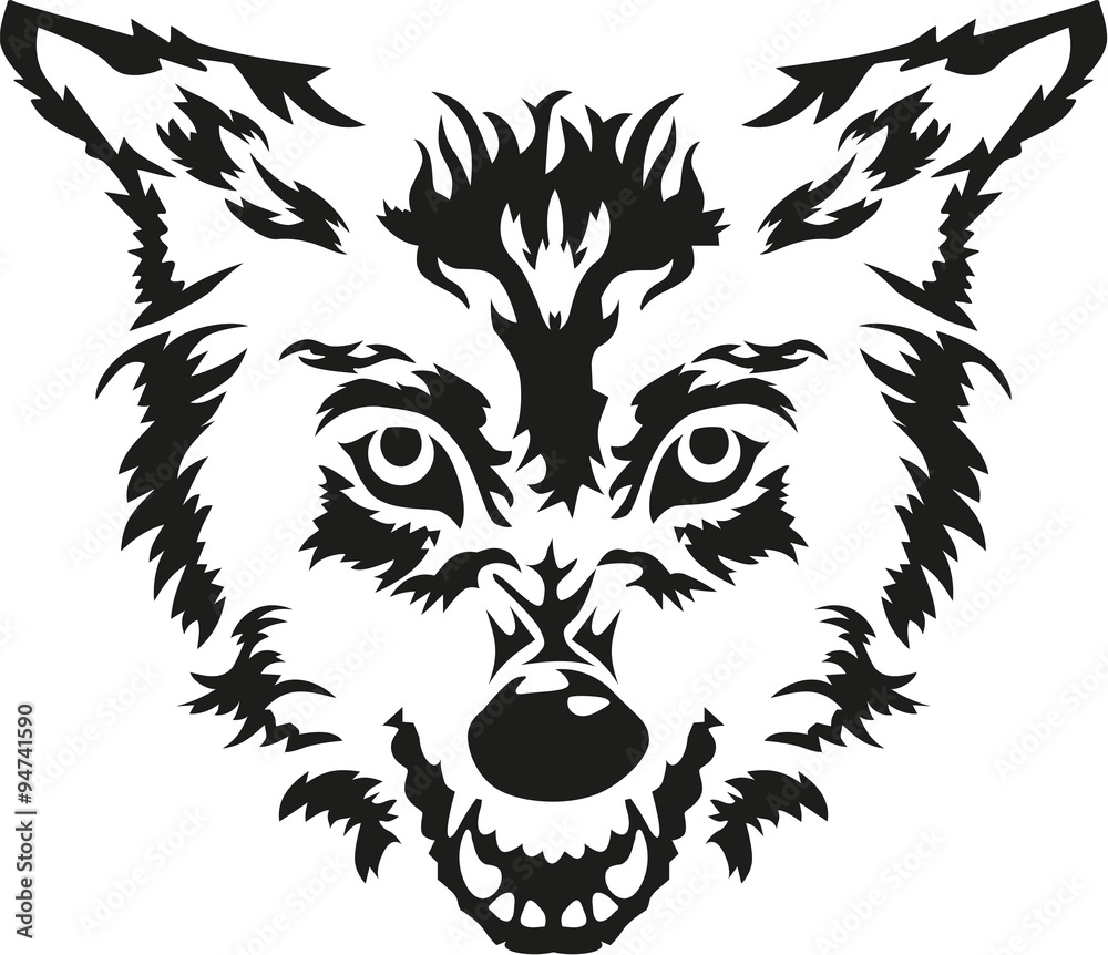 Angry wolf head Angry wolf head