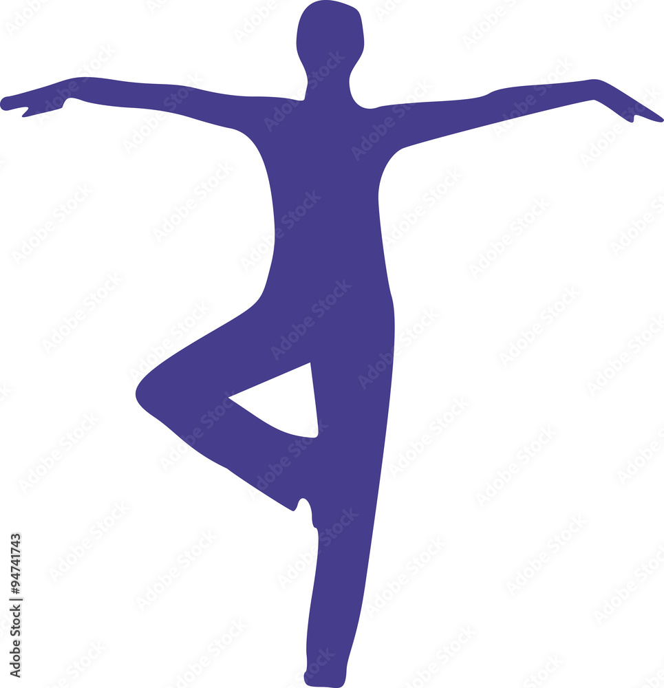 Fototapeta premium Yoga silhouette standing