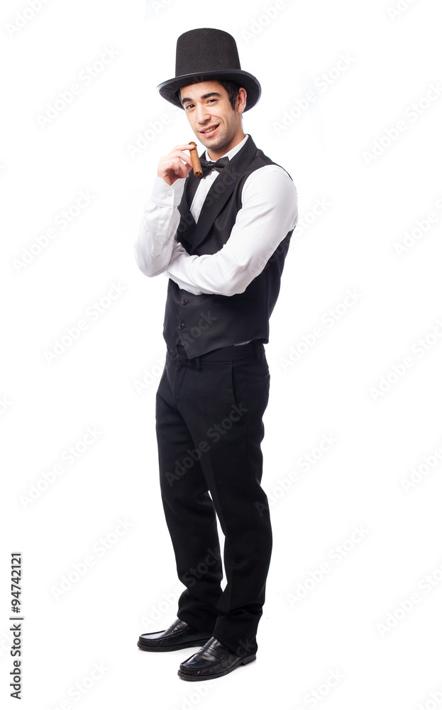 aristocrat man smoking a cigar aristocrat man smoking a cigar