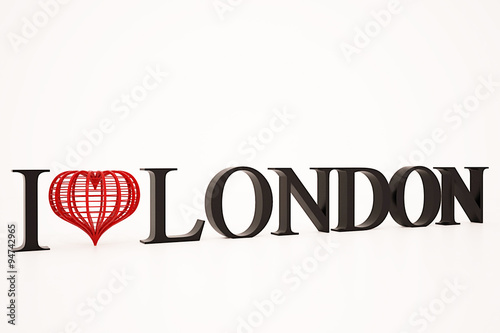 Bild auf Leinwand I LOVE LONDON