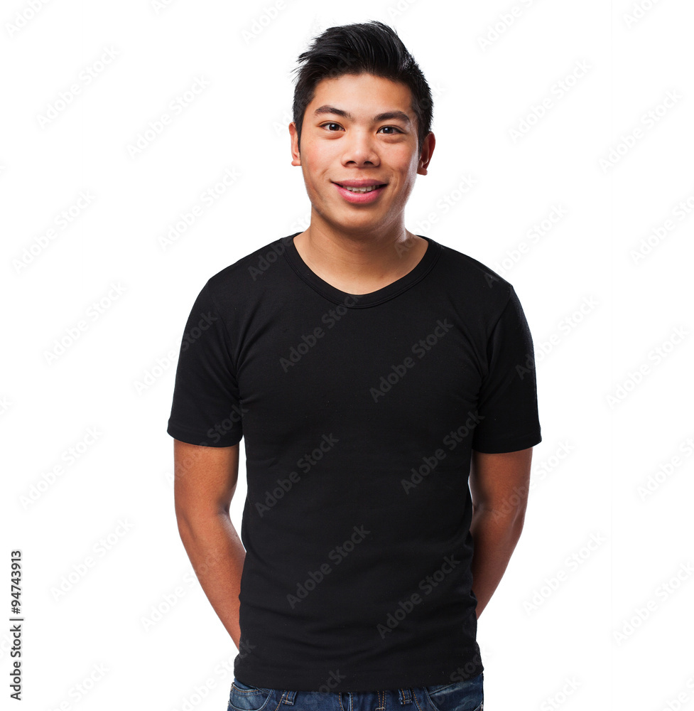 Obraz premium cool chinese man smiling