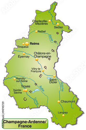 Karte von Champagne-Ardenne photo