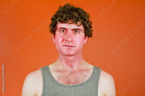Принти на полотні Sunburned Sweaty Man