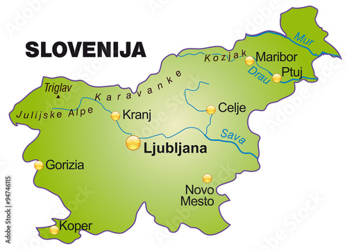 Karte von Slowenien