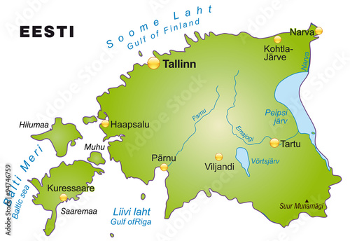 Karte von Estland