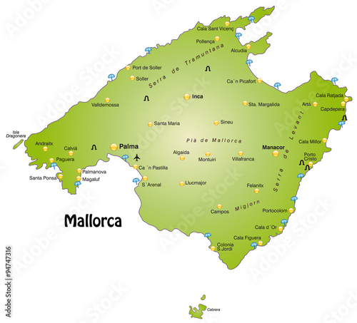 Karte von Mallorca