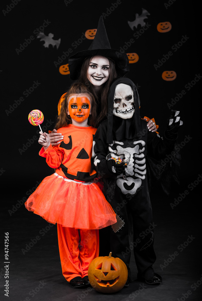 Children celebrate Halloween Children celebrate Halloween
