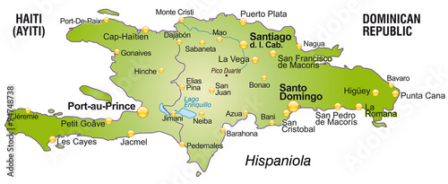 Karte von Hispaniola