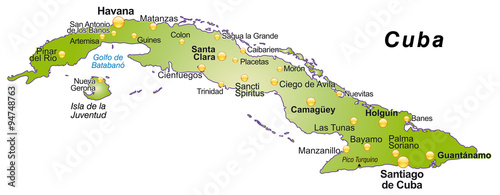 Karte von Kuba photo