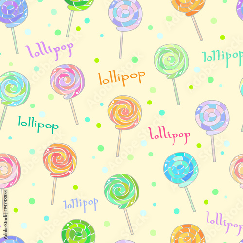 Lollipop seamless pattern