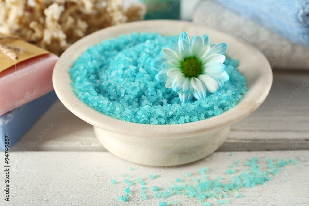 Spa setting on table Spa setting on table