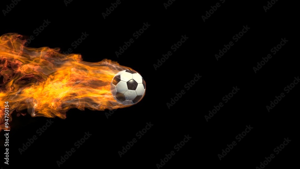 Animated soccer Ball on Fire
