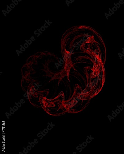 red fractal shell