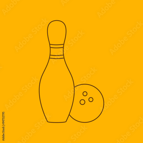 Bowling line icon